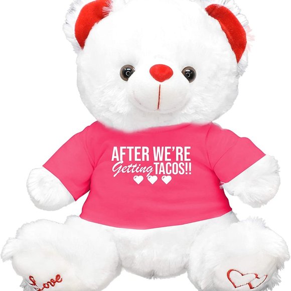 After Tacos Valentines Gift Teddy Bear Girl Friend - Picture 1 of 5